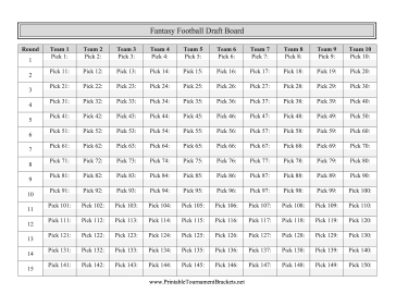Fantasy Football Draft Board 
