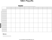 50 Square NBA Playoffs Grid