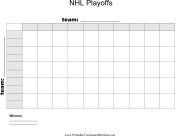 50 Square NHL Playoffs Grid
