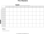 50 Square The Masters Grid