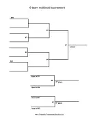 6-Team Multilevel Tournament Bracket