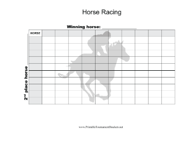 100 Square Horse Racing Grid 