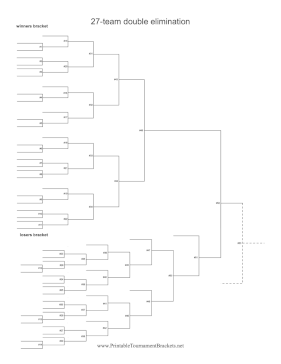 27 Team Double Elimination Bracket 