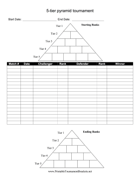 5-Tier Pyramid Tournament Bracket 