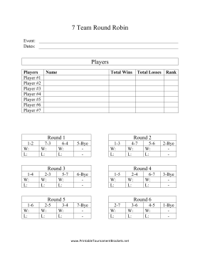 7 Team Round Robin 