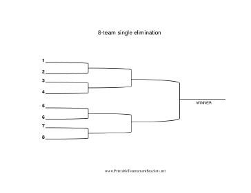 8-Team Round Robin Tournament Printable