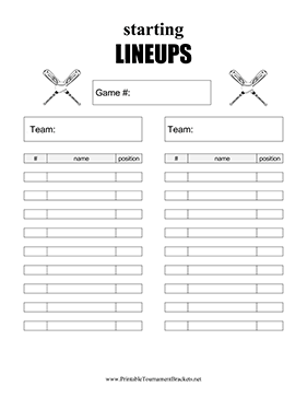 Baseball Series Starting Lineup 