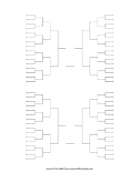 Blank Tournament Brackets 2up 