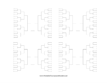 Blank Tournament Brackets 4up 