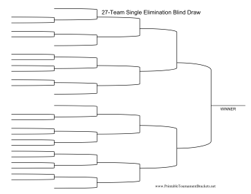 Blind Draw 27 Team Single Elimination Bracket 