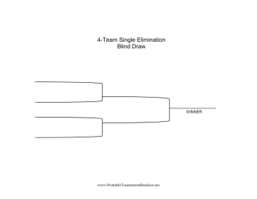 Blind Draw 4 Team Single Elimination Bracket 