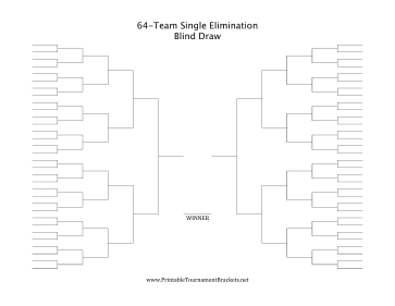 Blind Draw 64 Team Single Elimination Bracket 