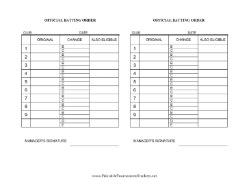 Dugout Cards 
