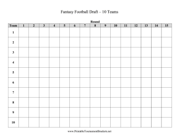 Fantasy Football Draft 10 Teams 