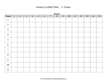 Fantasy Football Draft 11 Teams 