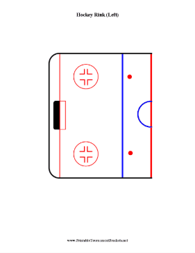 Hockey Rink Half Left Diagram 