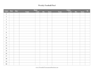 Weekly Football Pool 