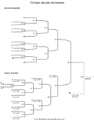 13 Team Double Elimination Bracket