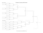 20 Team Double Elimination Bracket
