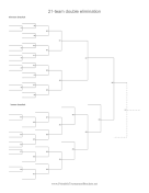 21 Team Double Elimination Bracket