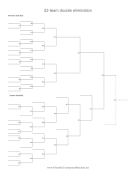 22 Team Double Elimination Bracket