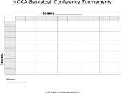 25 Square NCAA Basketball Conference Tournaments Grid