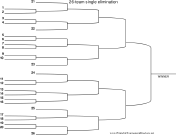 26 Team Single Elimination Bracket