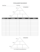 3-Tier Pyramid Tournament Bracket