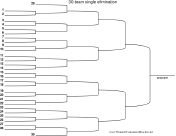 30 Team Single Elimination Bracket