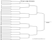 32 Team Single Elimination Bracket