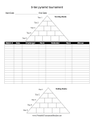 5-Tier Pyramid Tournament Bracket