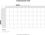 50 Square Indianapolis 500 Grid