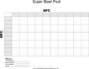 50 Square Super Bowl Grid