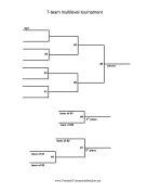 7-Team Multilevel Tournament Bracket