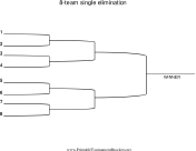 8 Team Single Elimination Bracket