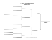 Blind Draw 11 Team Single Elimination Bracket