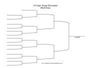 Blind Draw 15 Team Single Elimination Bracket