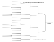 Blind Draw 21 Team Single Elimination Bracket