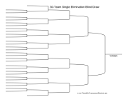 Blind Draw 30 Team Single Elimination Bracket