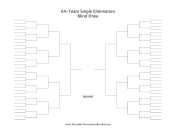 Blind Draw 64 Team Single Elimination Bracket