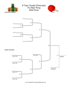 Blind Draw 6 Team Double Elimination Beer Pong