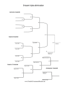 Blind Draw 6 Team Triple Elimination Bracket