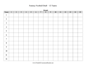Fantasy Football Draft 12 Teams