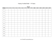 Fantasy Football Draft 14 Teams