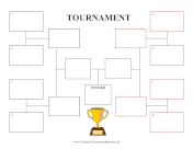 Generic Tournament Bracket With Trophy