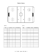 Hockey Lineup Sheet