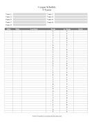 League Schedule 9 Teams