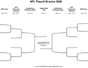 NFL Playoff Bracket Super Bowl 2009