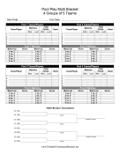 Pool Play Multi Bracket 4 Groups Of 5