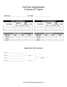 Pool Play Single Bracket 2 Groups Of 3